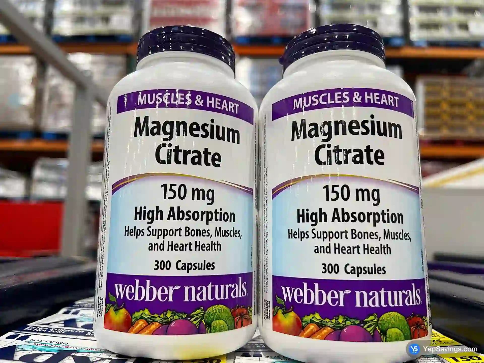 Costco WEBBER NATURALS MAGNESIUM CITRATE 300 CAPSULES - Canada (ITM 429991)