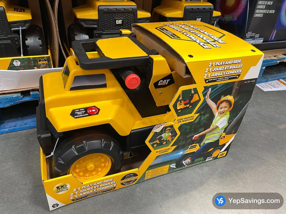 Costco CAT CONSTRUCTION TOY PLAY AND RIDE DUMP TRUCK - Canada (ITM 1785064)
