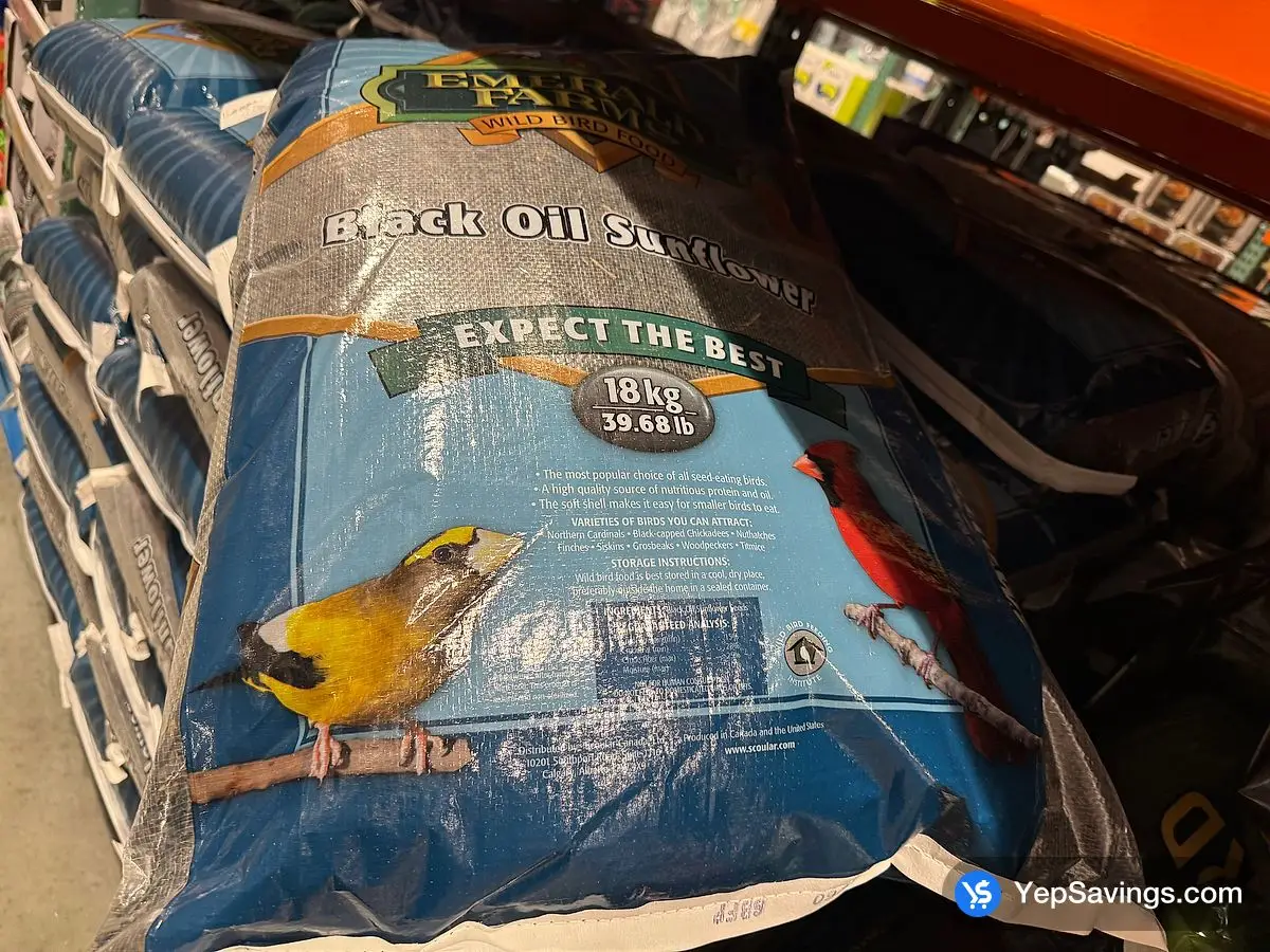 Costco WILD BIRD SUNFLOWER SEEDS 18 kg - Canada (ITM 133355)