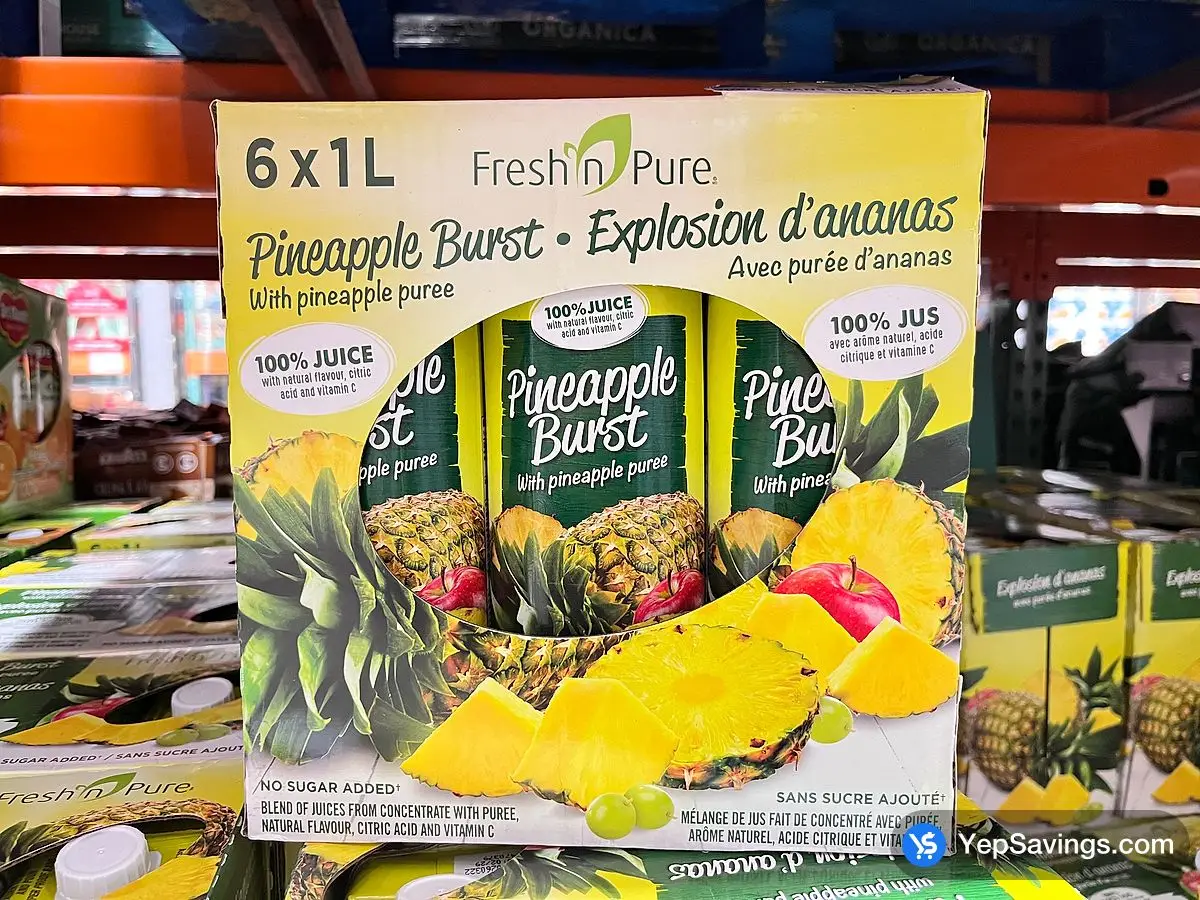 Costco FRESH N PURE PINEAPPLE BURST 6x1L - Canada (ITM 1041477)