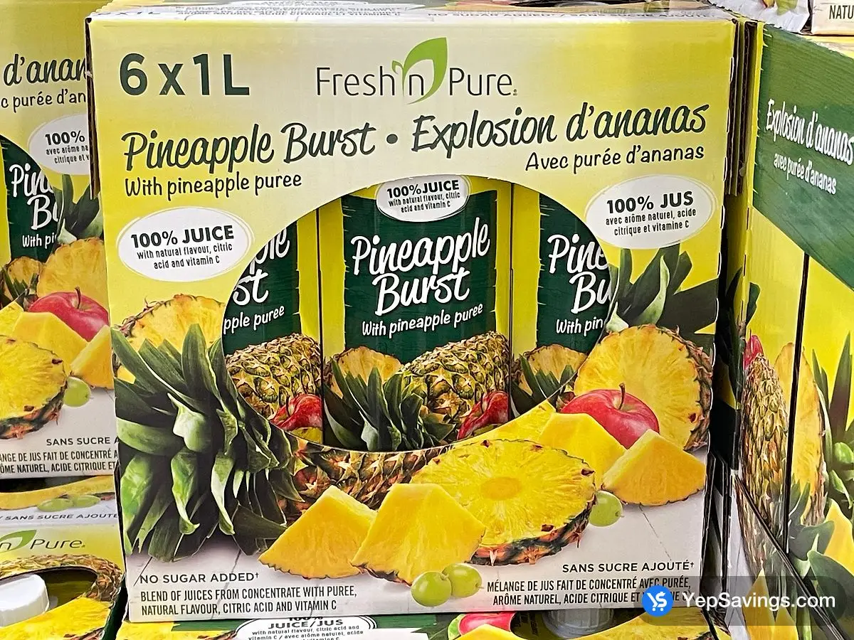 Costco FRESH N PURE PINEAPPLE BURST 6x1L - Canada (ITM 1041477)