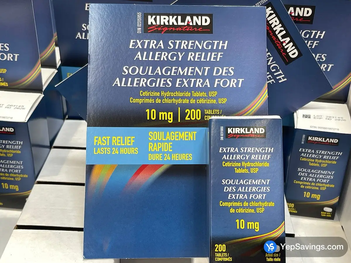 KIRKLAND SIGNATURE ALLERGY RELIEF ES 200 TABLETS ITM 987271 at Costco