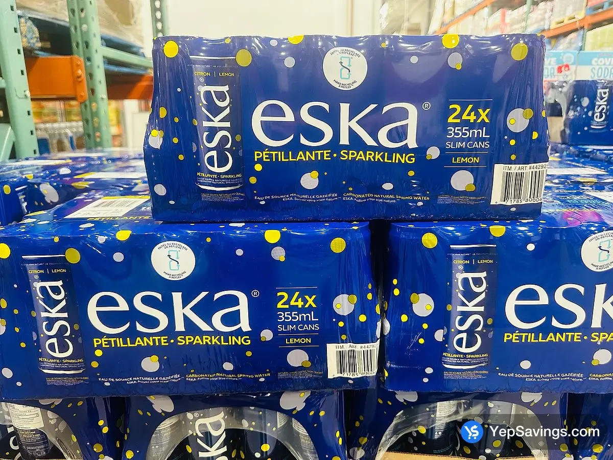Costco ESKA CARBONATED LEMON WATER 24 x 355 mL - Canada (ITM 4429252)
