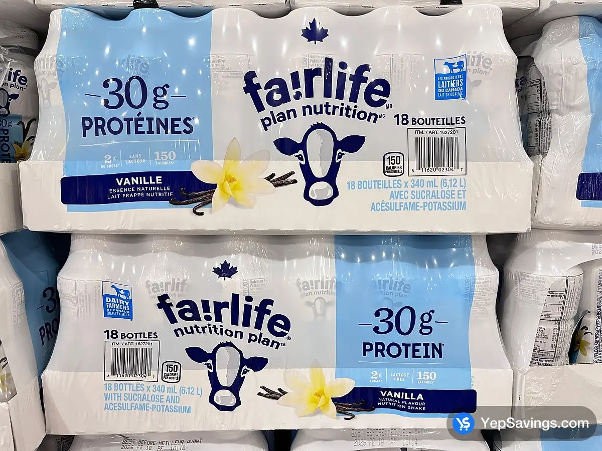 Costco FAIRLIFE PROTEIN VANILLA SHAKE 18 x 340 mL - Canada (ITM 1627201)