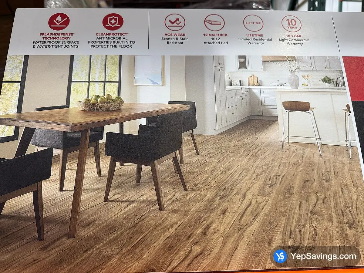 Costco MOHAWK LAMINATE FLOORING RIDGEWAY HICKORY - Canada (ITM 1684225)