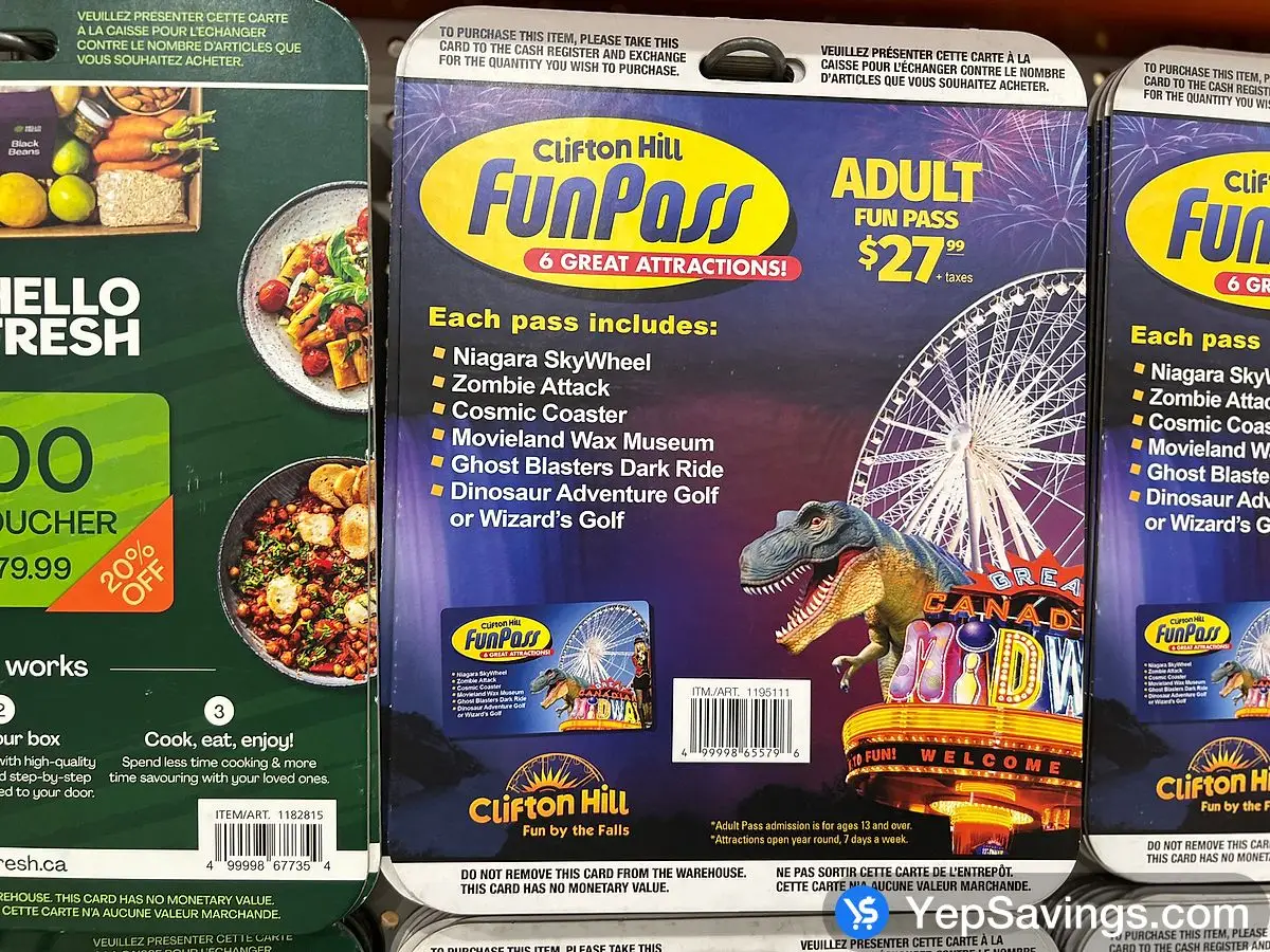 Costco CLIFTON HILL FUNPASS ADULT - Canada (ITM 1195111)