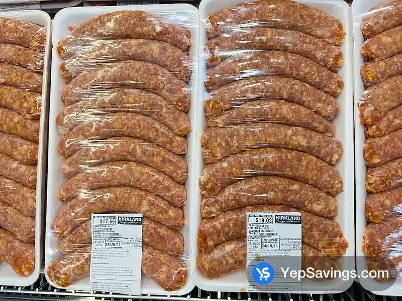 TRADITIONAL MILD GARLIC ITALIAN SAUSAGE   ITM 10634 at Costco