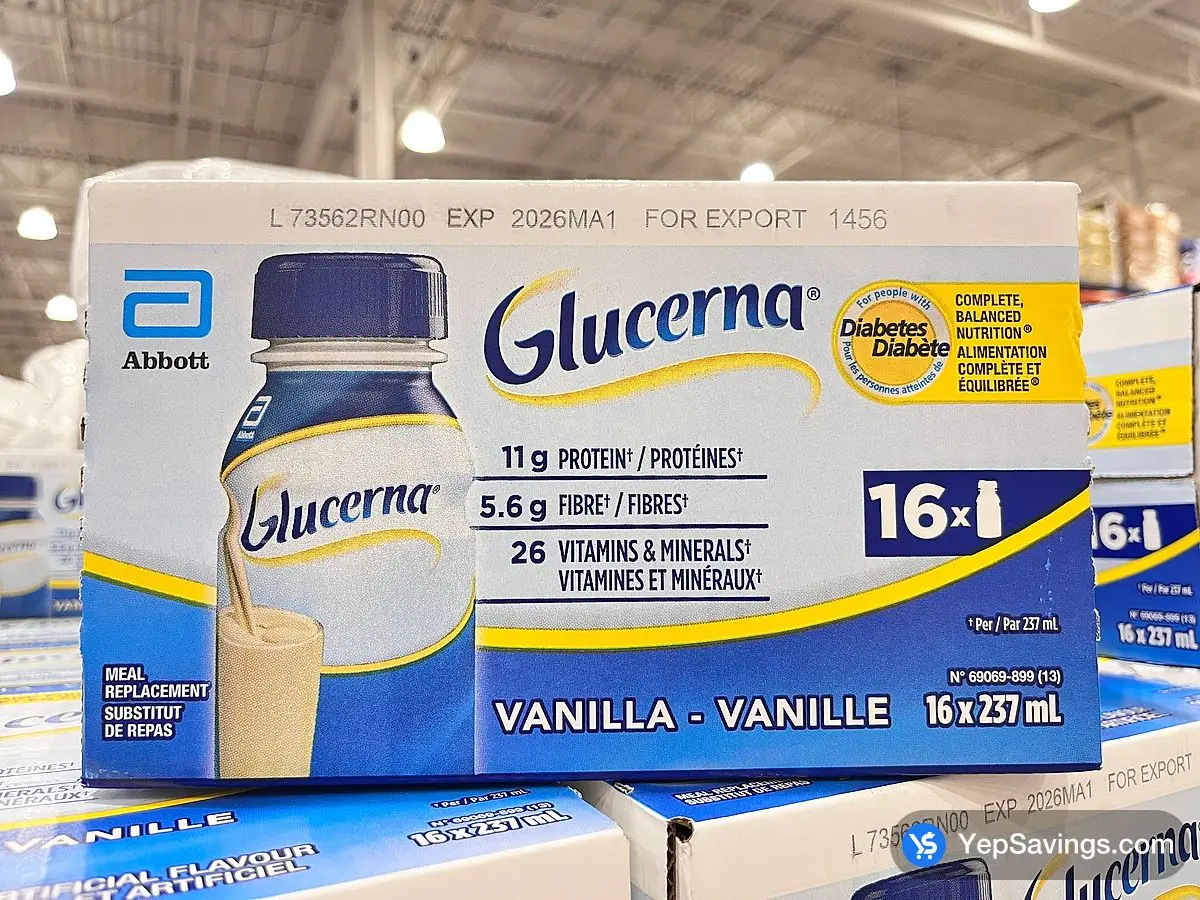 Costco GLUCERNA VANILLA MEAL REPLACEMENT 16 x 237 ml - Canada (ITM 1893268)