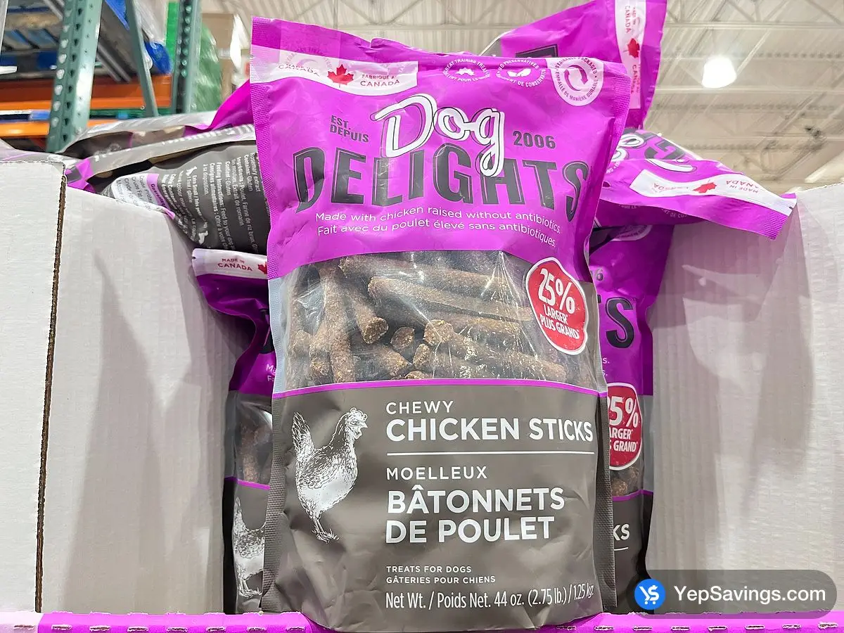 DOG DELIGHTS CHEWY CHICKEN 1.25 KG ITM 1744789 at Costco