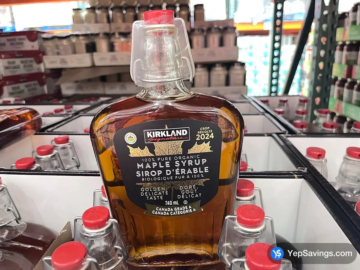 Costco KIRKLAND SIGNATURE 100 % PURE MAPLE SYRUP 740 mL - Canada (ITM 1134046)
