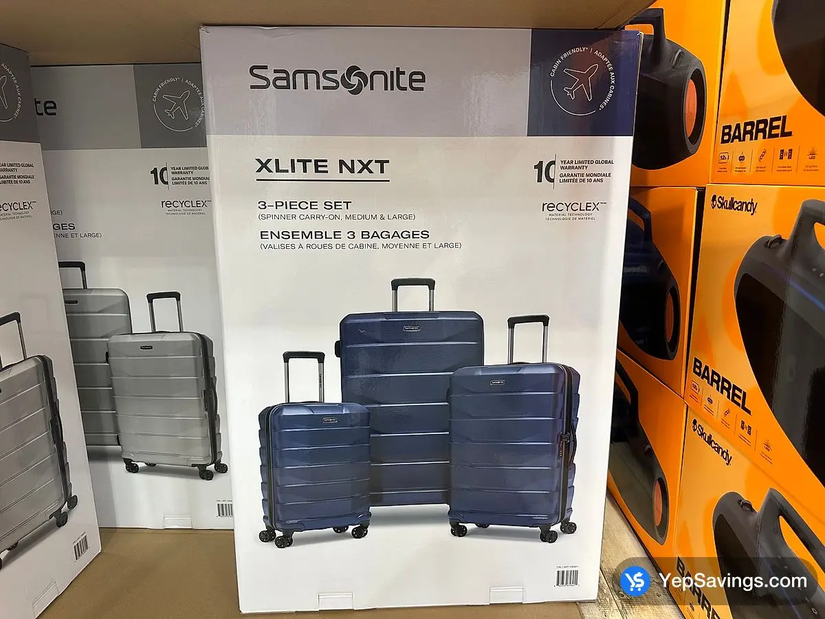 SAMSONITE HARDSIDE XLITE NXT 3 PIECE ITM 1783871 at Costco