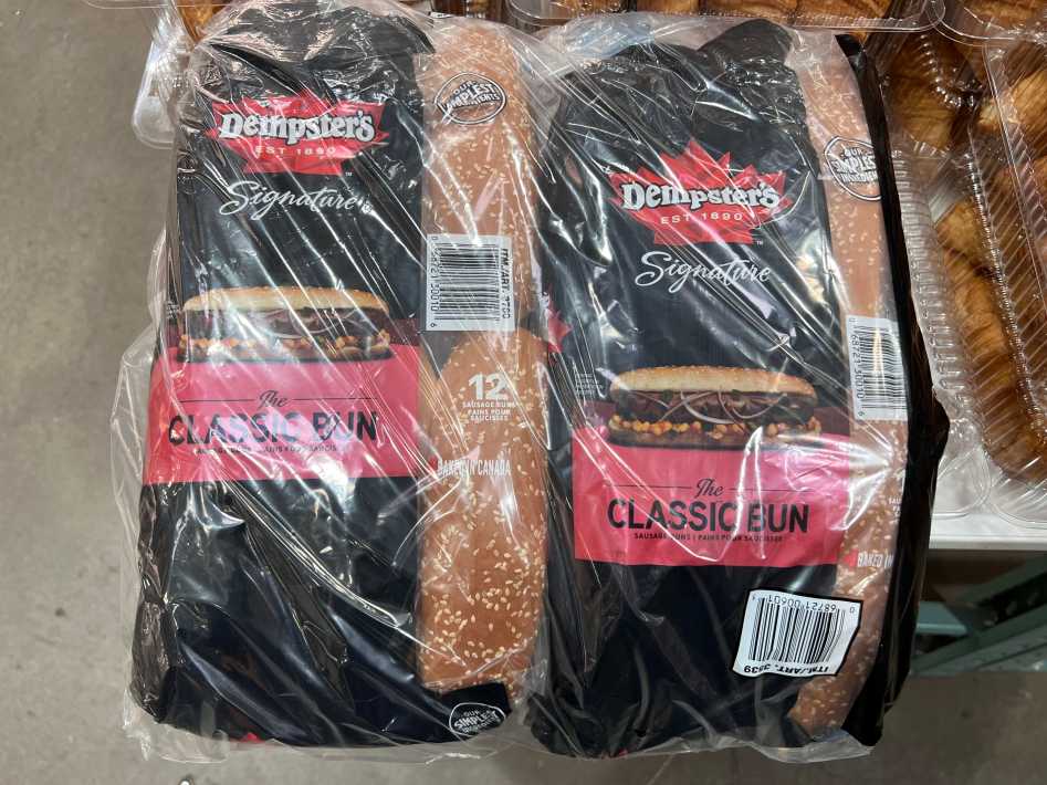 DEMPSTER'S DELUXE HOT DOG BUNS 2 packs of 12 ITM 3539 at Costco