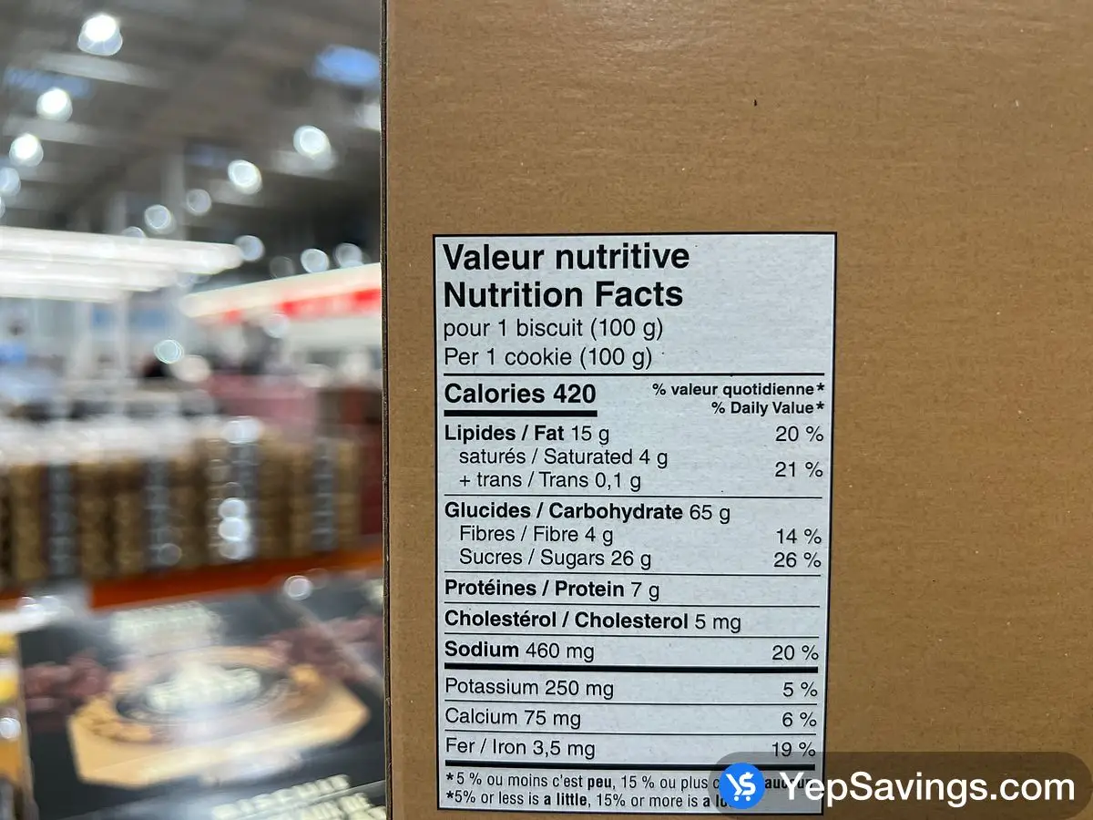 Costco BIG DADDY CHOCOLATE CHUNK COOKIE 8 x 100 g D10 - Canada (ITM 1128519)