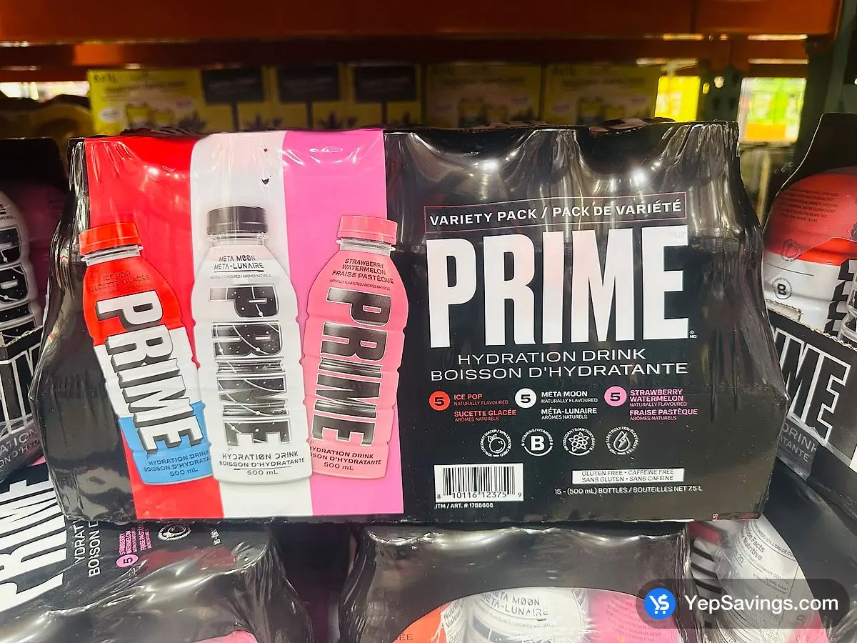 Costco PRIME HYDRATION SPORT DRINK VARIETY 15 x 500 mL - Canada (ITM 1788666)