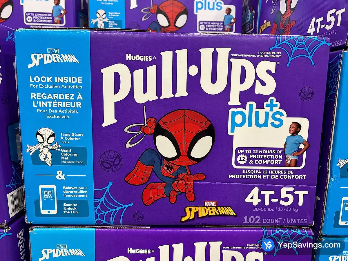 Costco HUGGIES PULL-UPS PLUS BOYS 4T-5T PACK OF 102 - Canada (ITM 2226126)