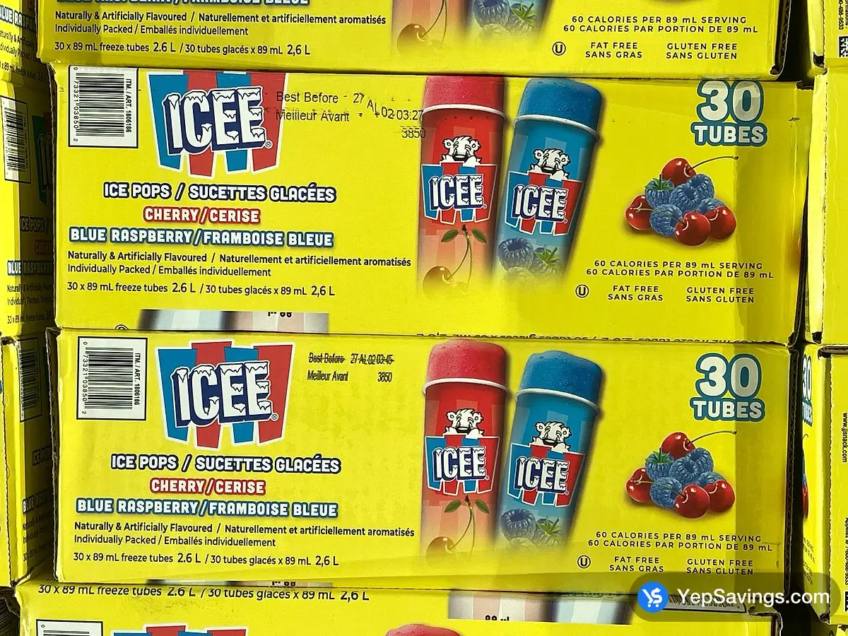 Costco ICEE ICE POPS 30 x 89 mL - Canada (ITM 1806186)