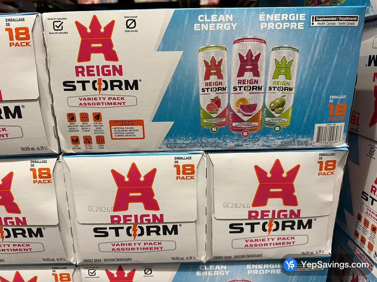 Costco REIGN STORM VARIETY PACK 18 x 355 mL - Canada (ITM 1953292)