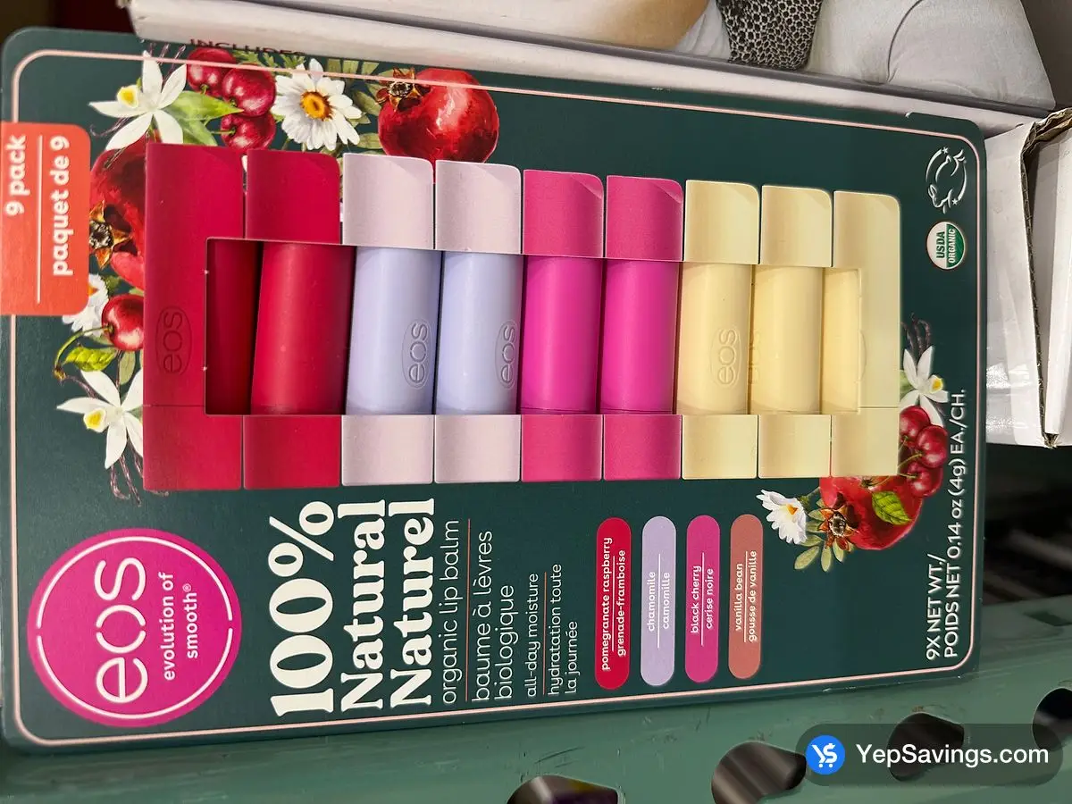 Costco EOS NATURAL SHEA LIP BALM PACK OF 9 - Canada (ITM 5597013)