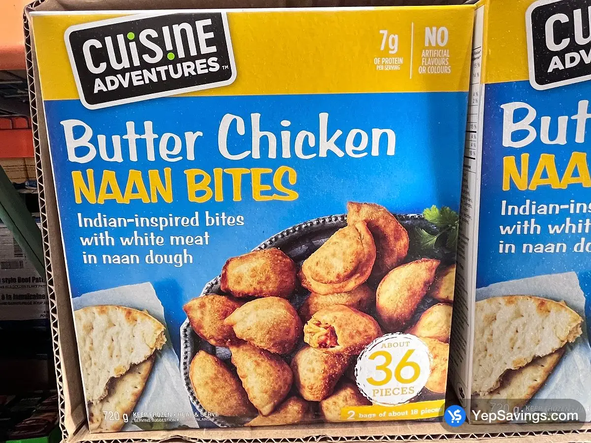 Costco CUISINE ADVENTURES BUTTER CHICKEN NAAN 720 g - Canada (ITM 1832441)