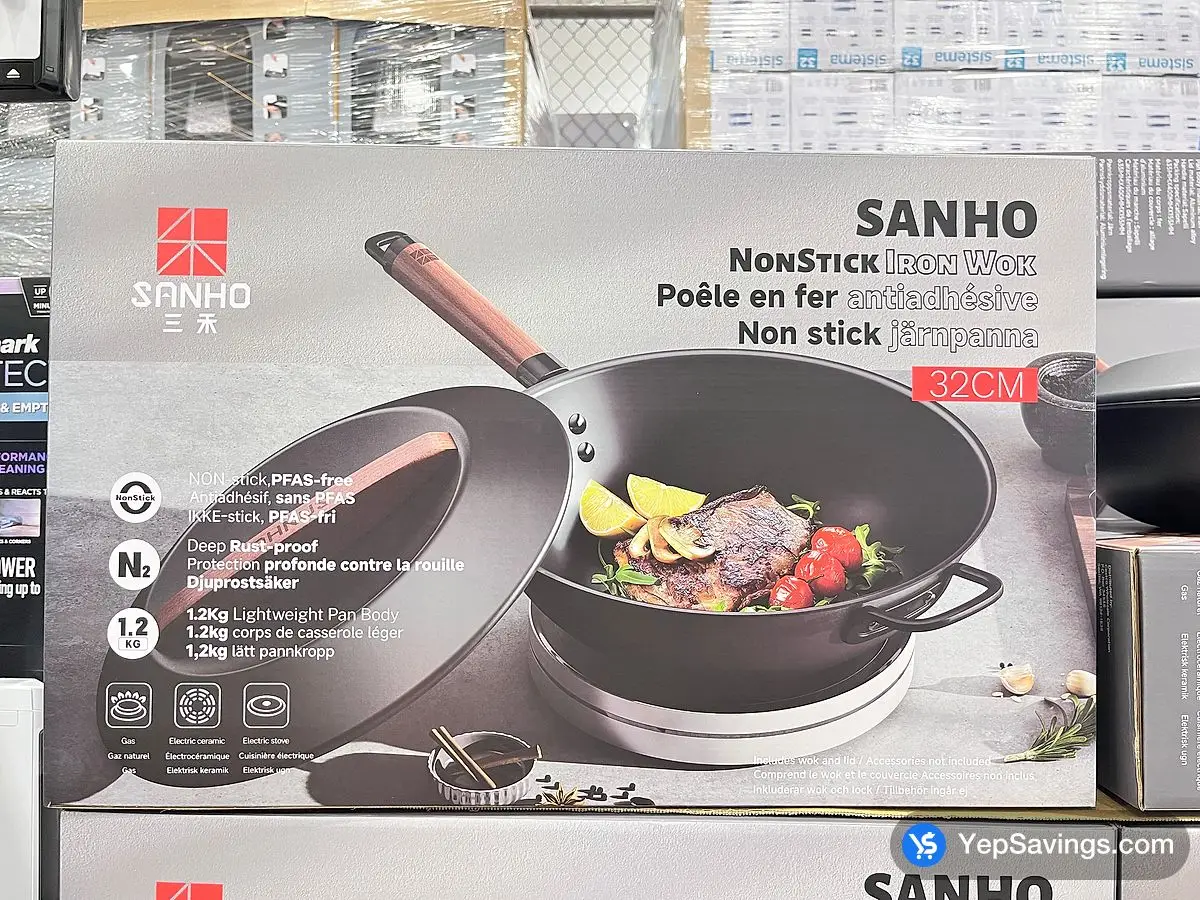 Costco SANHO IRON WOK 32 CM ( 12.6 IN . ) - Canada (ITM 8511974)
