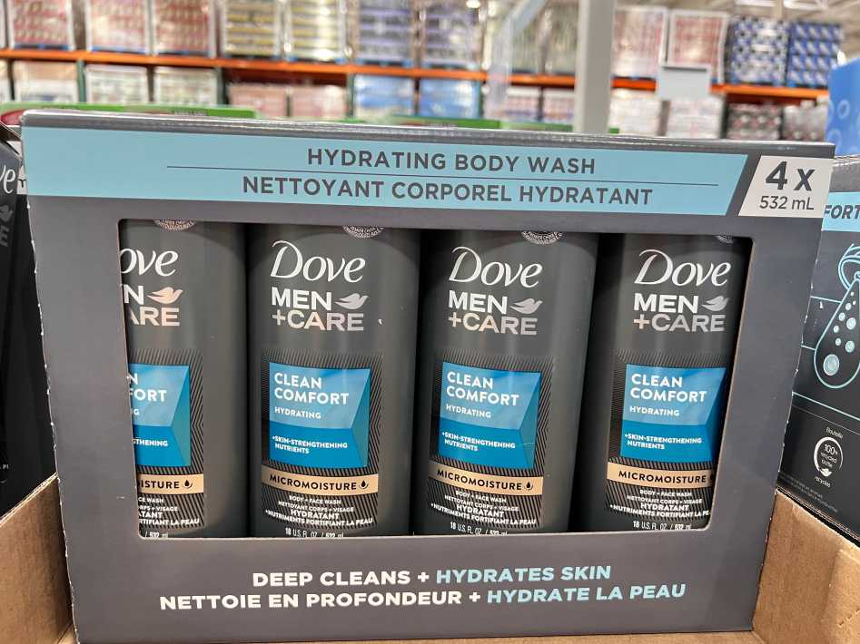DOVE MEN+CARE BODY WASH 4 x 532 mL - Costco Canada (ITM 1672155)