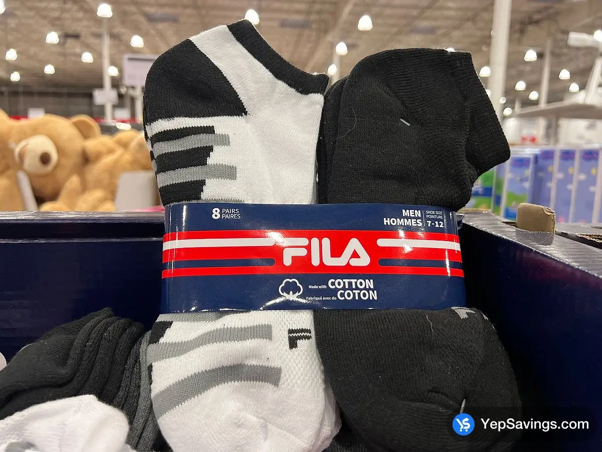FILA COTTON SOCK 8PK MENS SIZES 7-12 ITM 4292271 at Costco
