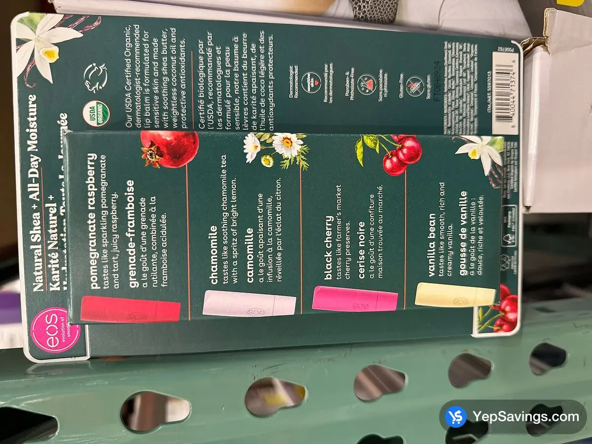 Costco EOS NATURAL SHEA LIP BALM PACK OF 9 - Canada (ITM 5597013)