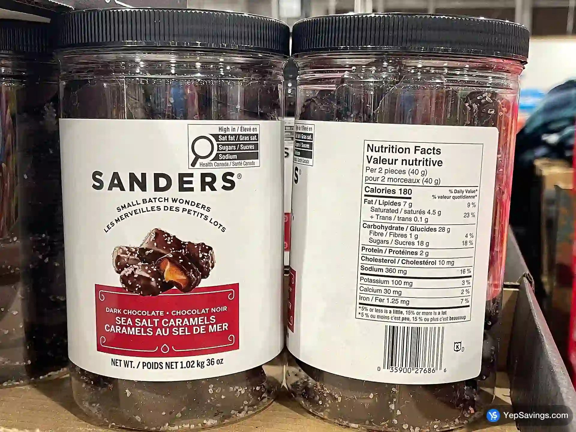 Costco SANDERS SEA SALT CARAMELS 1.02 kg - Canada (ITM 607021)
