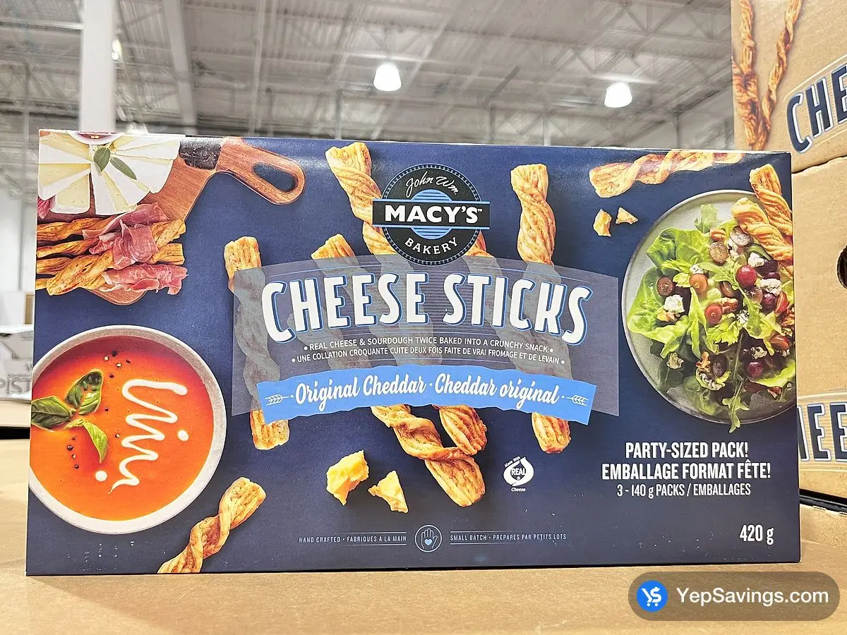 Costco JOHN WM MACY'S CHEESE TWISTS 420 g - Canada (ITM 4169877)