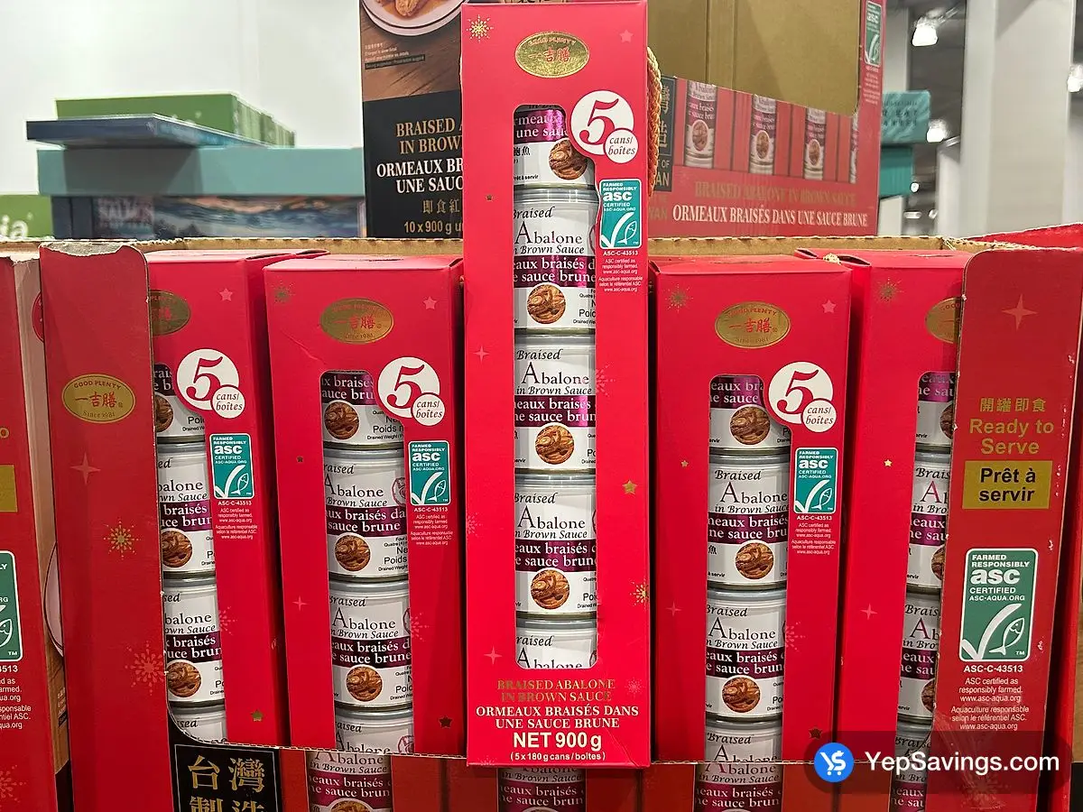 Costco GOOD PLENTY BRAISED ABALONE 5 x 180 g - Canada (ITM 1694650)