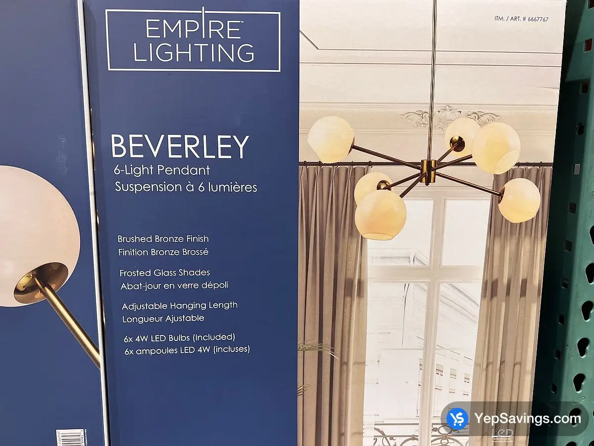 Costco EMPIRE LIGHTING PENDANT LIGHT BEVERLEY - Canada (ITM 6667767)