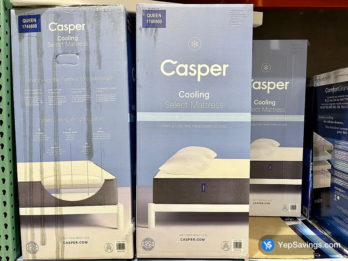 Costco CASPER SELECT COOLING 12IN MEMORY FOAM QUEEN MATTRESS - Canada (ITM 1748800)
