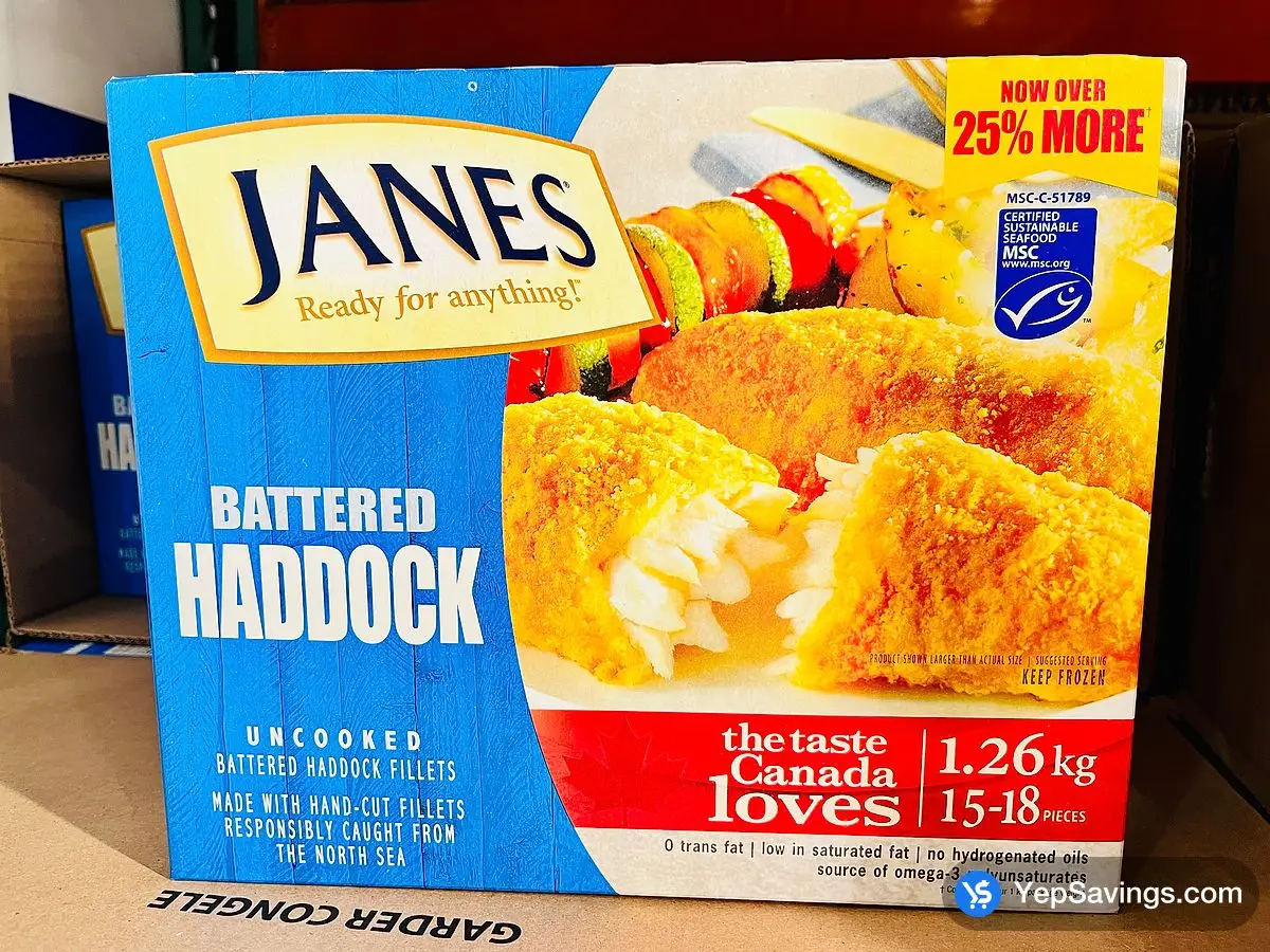 Costco JANES BATTERED HADDOCK 1.26 kg - Canada (ITM 3282174)