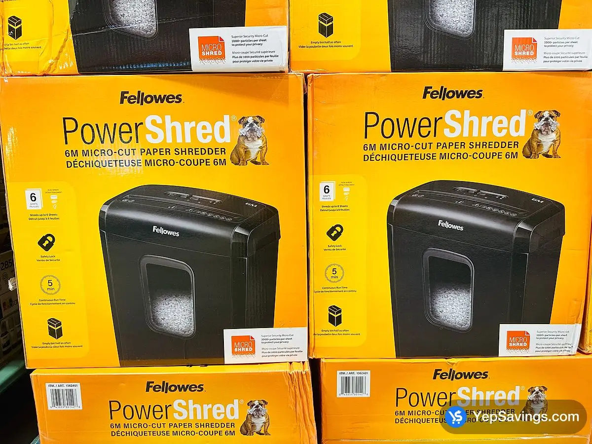 Costco FELLOWES PAPER SHREDDER 6 SHEET MICRO - CUT - Canada (ITM 1362401)