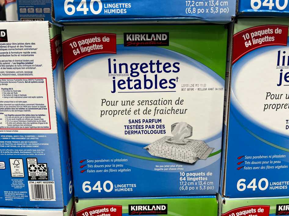 KIRKLAND SIGNATURE MOIST FLUSHABLE WIPES pack of 640 ITM 1652990 at Costco