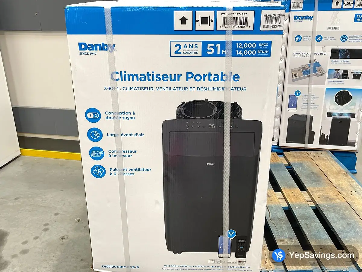 Costco DANBY 3 IN 1 PORTABLE AC 12,000 BTU SACC - Canada (ITM 1774997)