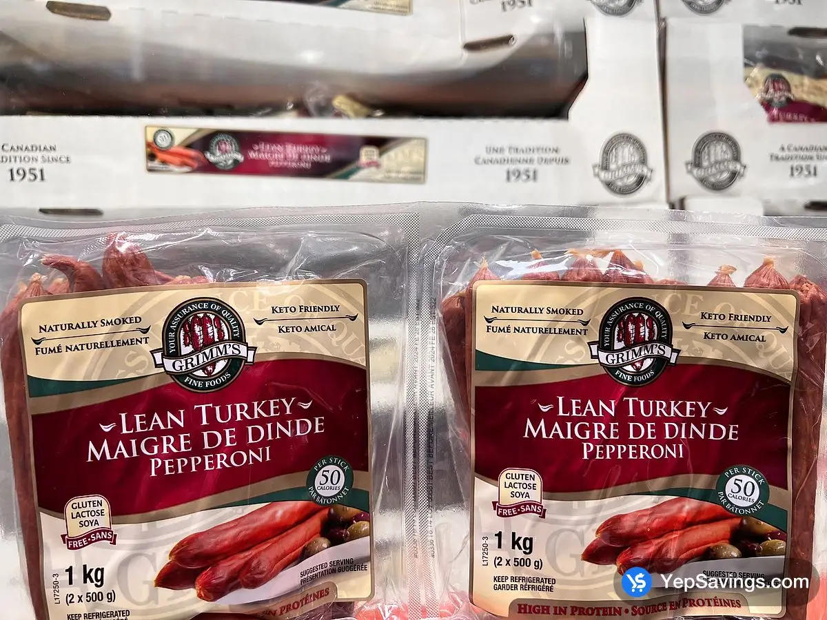 GRIMM'S YOURS NATURALLY TURKEY PEPPERONI 1kg ITM 334050 at Costco