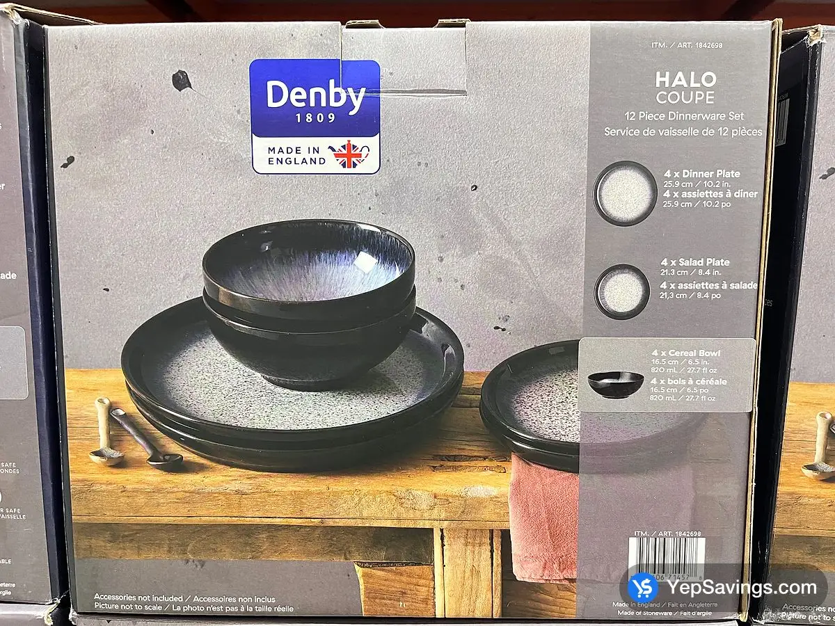 Costco DENBY HALO COUPE DINNERWARE 12 PIECES - Canada (ITM 1842698)