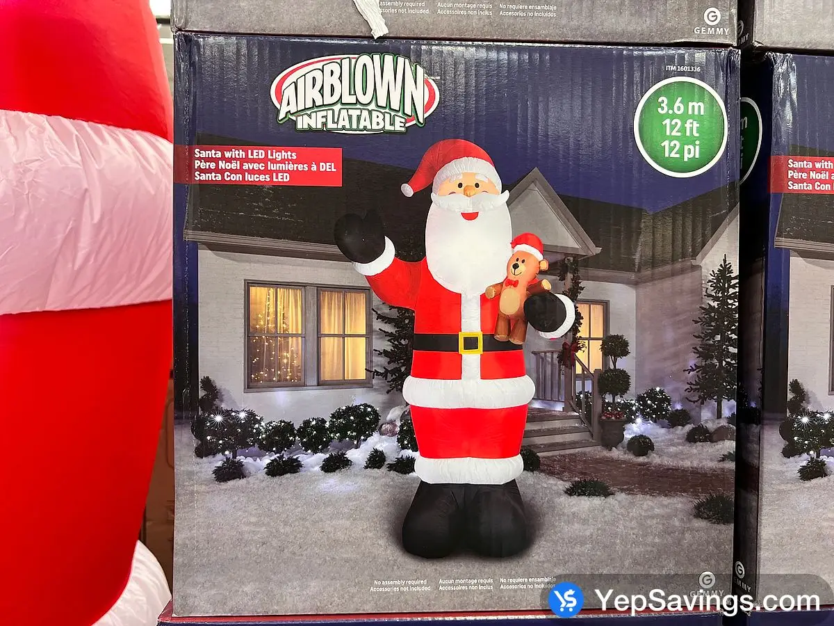Costco AIRBLOWN INFLATABLE SANTA 3.66 M / 12 FT - Canada (ITM 1601336)