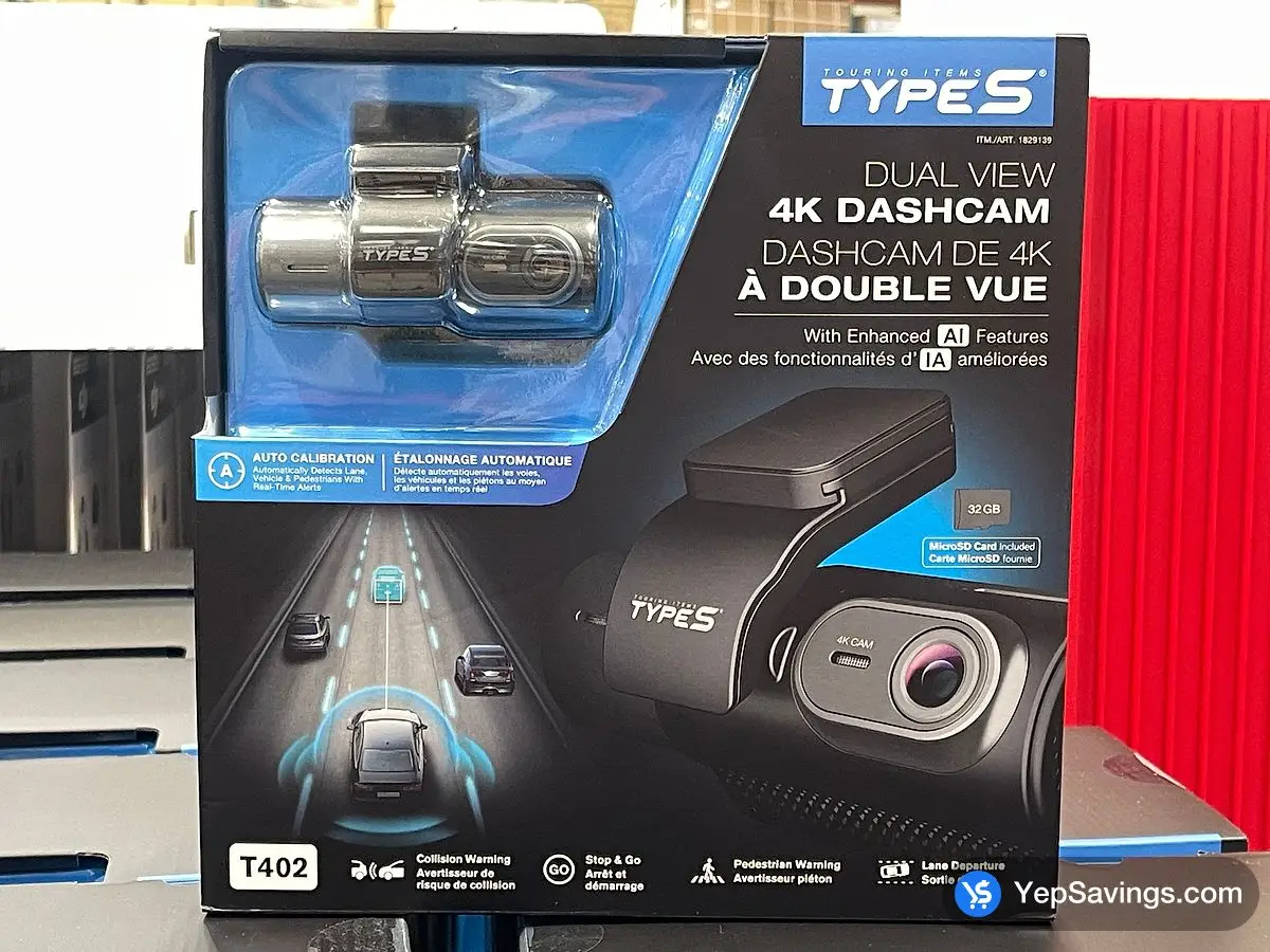 Costco TYPE S DUAL VIEW DASH CAM T402 - Canada (ITM 1829139)