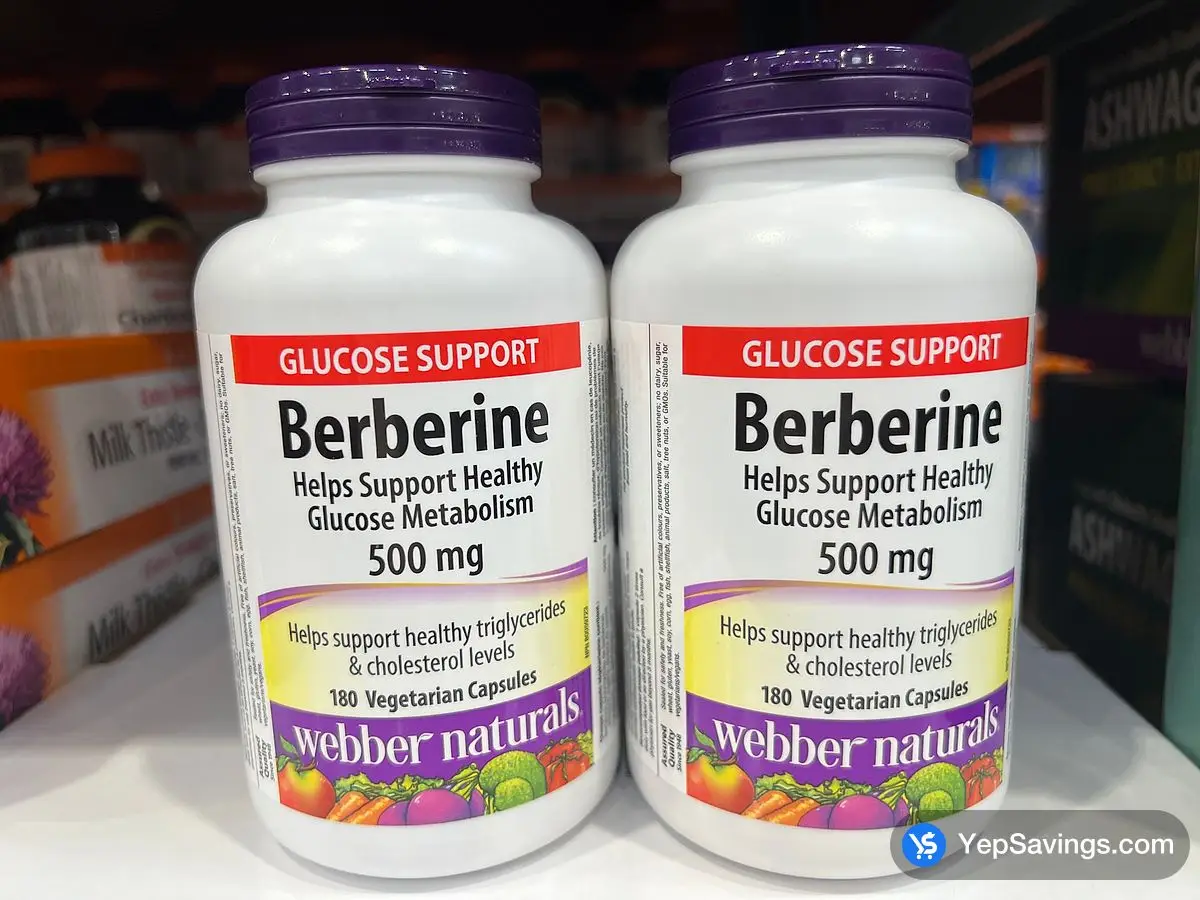 Costco WEBBER NATURALS BERBERINE 500mg X 180 CAPSULES - Canada (ITM 1829054)