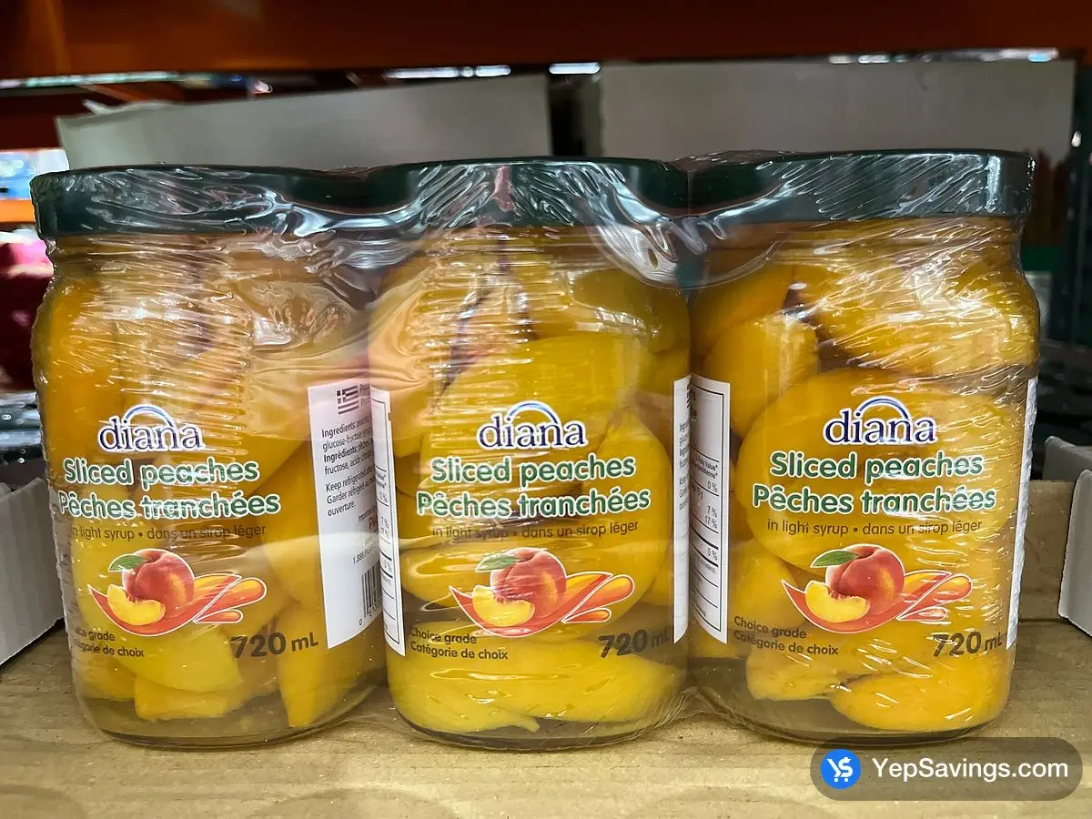 Costco DIANA'S PEACH SLICES 3 x 720 mL - Canada (ITM 408297)