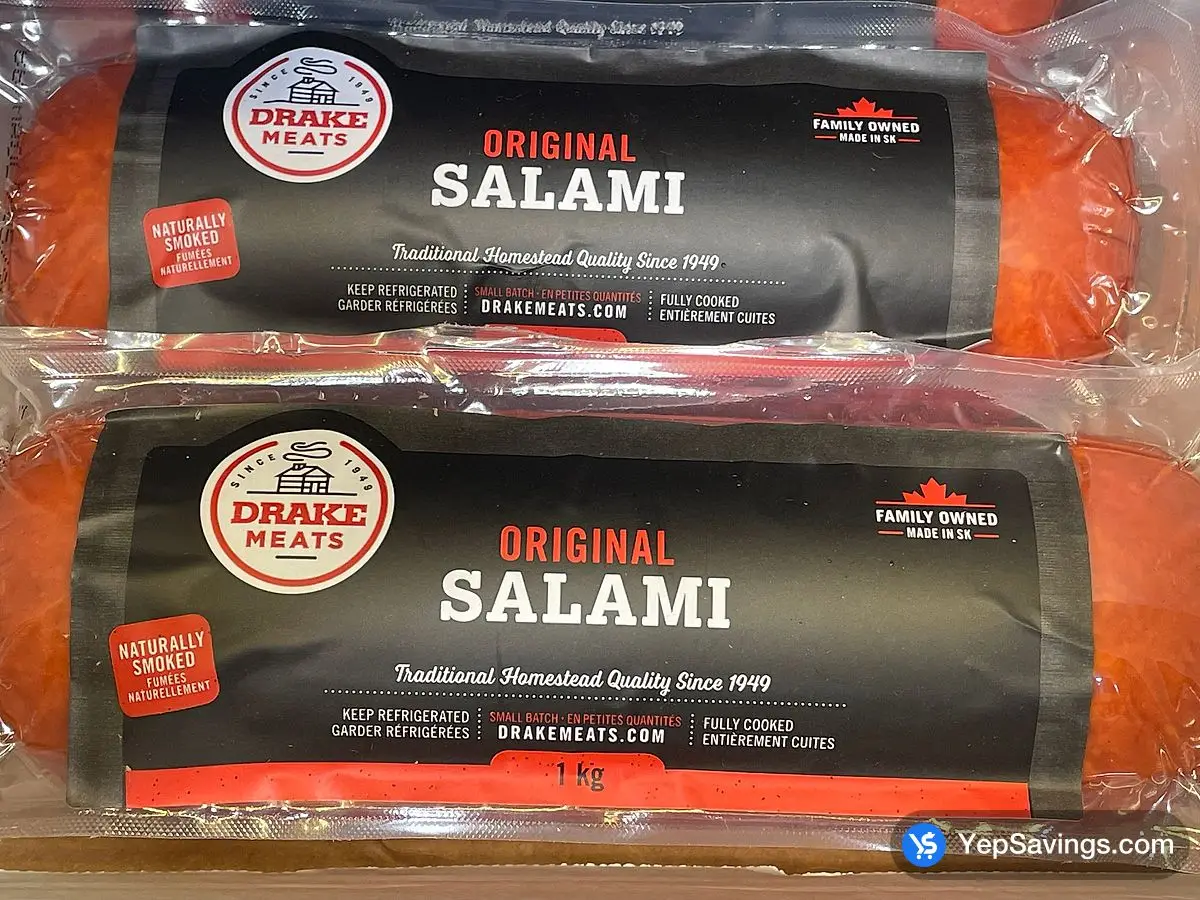 Costco DRAKE MEATS SALAMI 1 kg - Canada (ITM 27289)