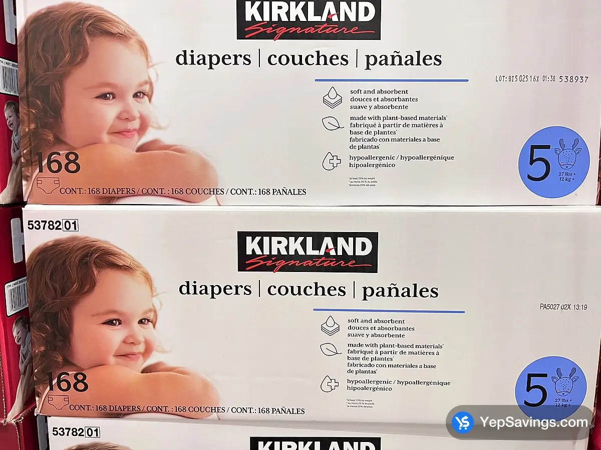 Costco KIRKLAND SIGNATURE DIAPERS SIZE 5 PACK OF 168 - Canada (ITM 1481674)