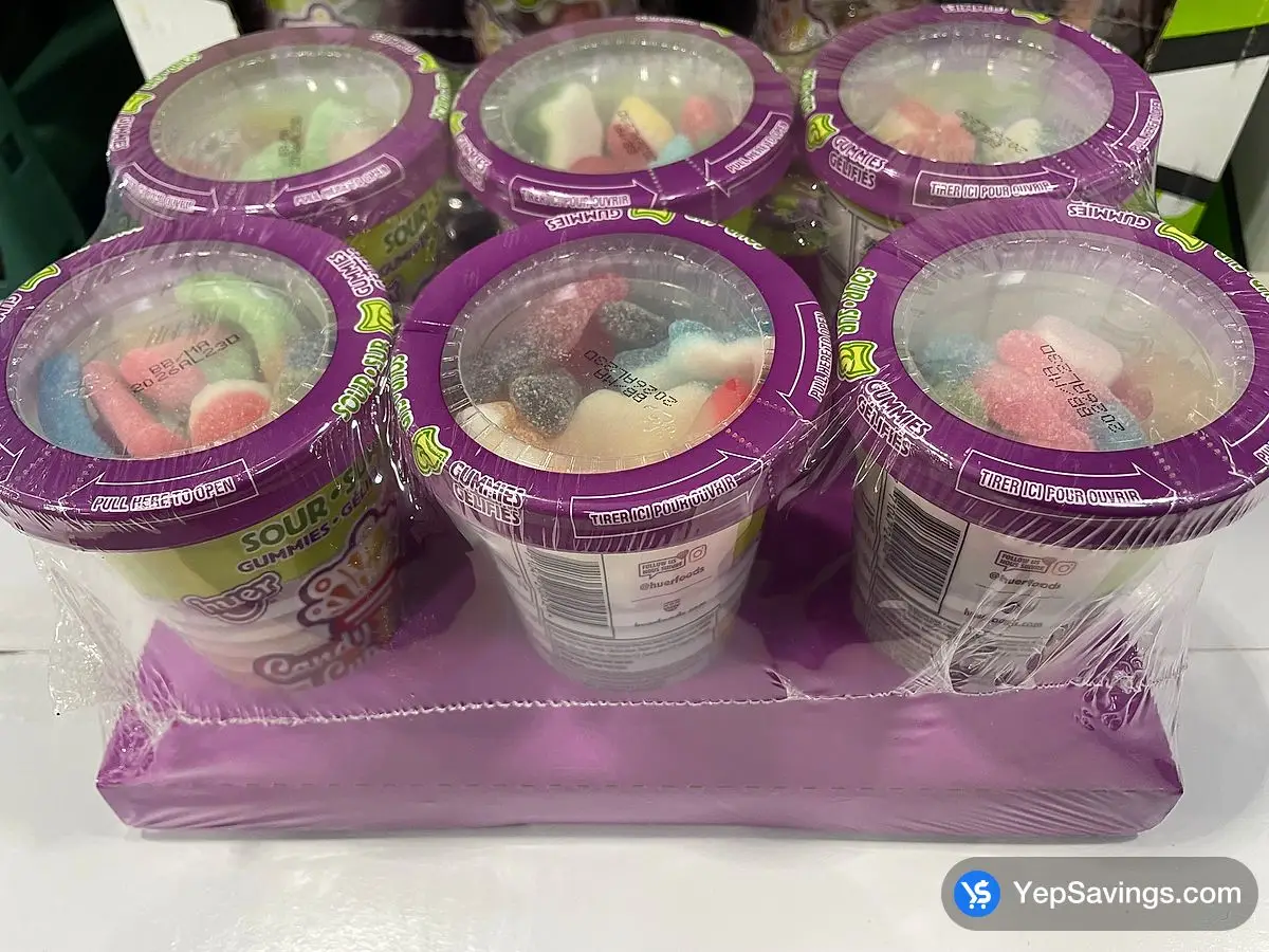 Costco HUER CANDY CUP SOUR JUJUBES 6 x 165 g - Canada (ITM 5757806)