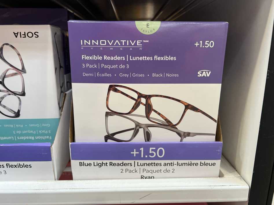 Costco READERS ASSORTED STYLES +1.25 TO +3.00 - Canada (ITM 8857250)