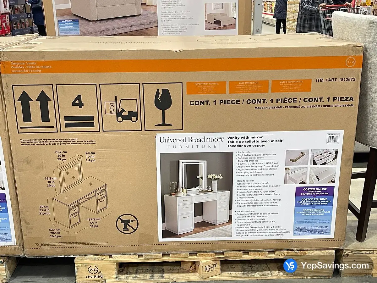 Costco UNIVERSAL BROADMORE VANITY WITH MIRROR 1 BOX - Canada (ITM 1812673)