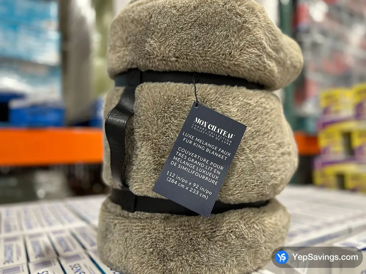 Costco MON CHATEAU FAUX FUR BLANKET KING 112 " X 92 " - Canada (ITM 1805272)