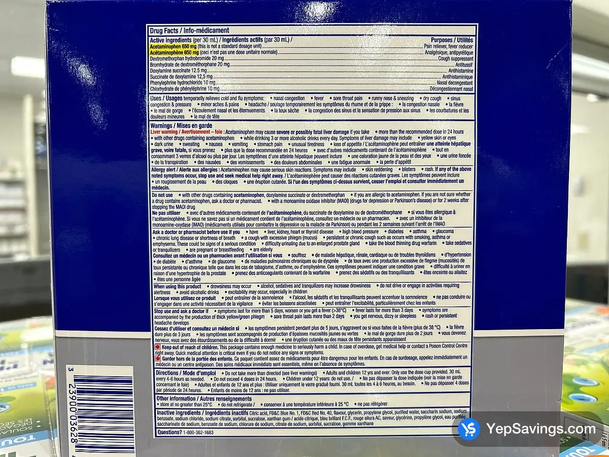 Costco * NYQUIL COMPLETE BERRY 3 x 354 mL - Canada (ITM 8932900)