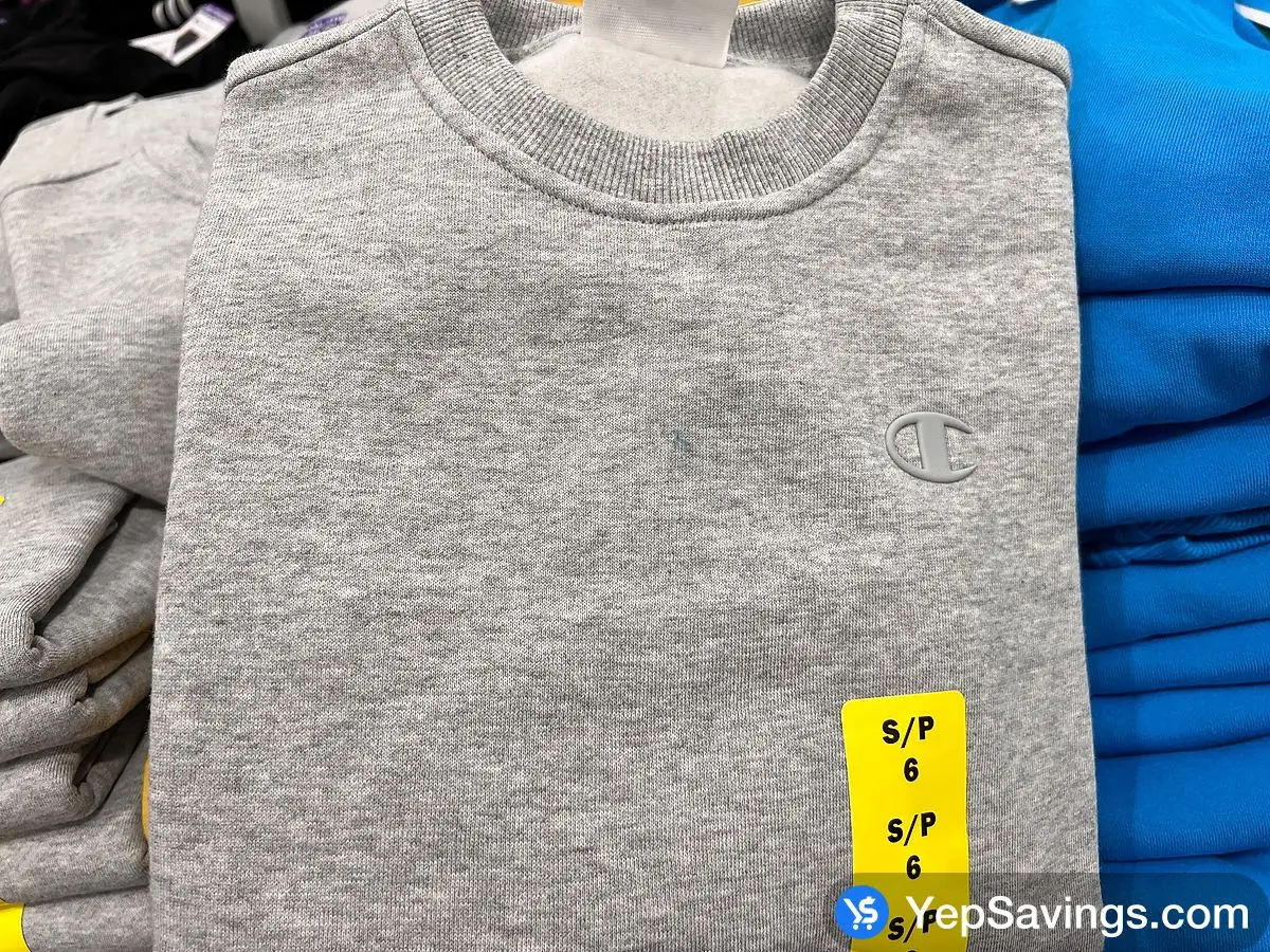CHAMPION CREW SWEATER KIDS SIZES L - XXL ONLY ITM 1720269 at Costco